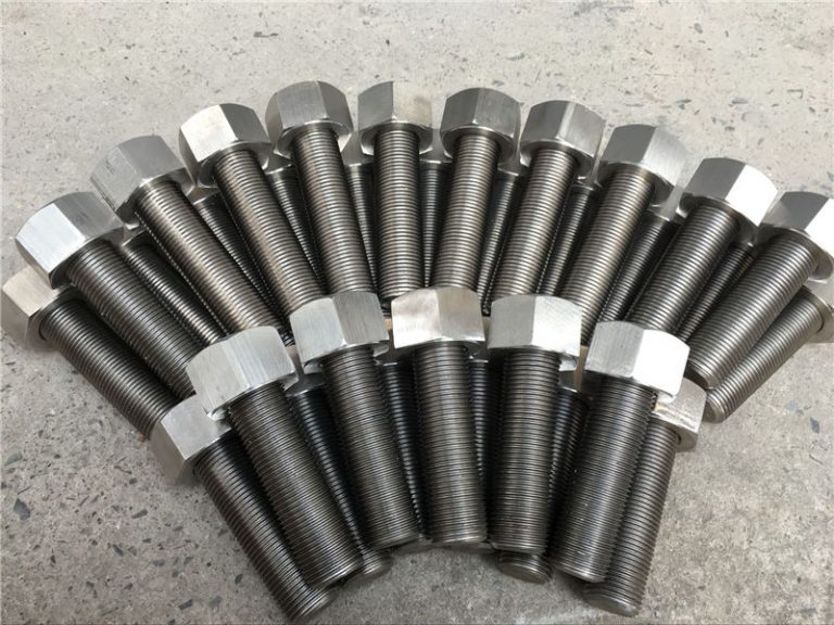 254smo uns s31254 en1.4547 болти та гайки 1-1 / 2 ”-8unx180mm різьбовий стрижень